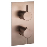 Cutout image of JTP Vos Brushed Bronze Dual Outlet Shower Valve